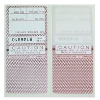 TEST TAGS, S/LAMINATING RECT BURGUNDY (5 YEARLY) [100]