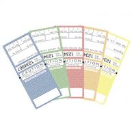 TEST TAGS, S/LAMINATING RECT RAINBOW (25 RD/GN/BL/Y) [100]