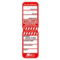 TEST TAGS, H/DUTY RECT RED (DEC-FEB) [100]