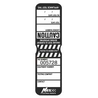 TEST TAGS, H/DUTY RECT BLACK (YEARLY) [100]