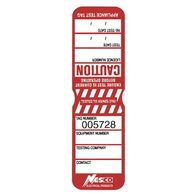 TEST TAGS, H/DUTY RECT BURGUNDY (5 YEARLY) [100]