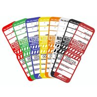 TEST TAGS, H/DUTY RECT RAINBOW (25 RD/GN/BL/Y) [100]