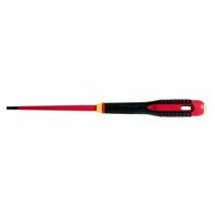 SCREWDRIVER, 1000V, SLIM LINE SLOTTED 4mm, BLADE LGTH 100mm