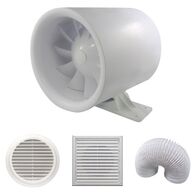 INLINE DUCTO FAN KIT C/W 150mm FLEX & PLUG 150mm x 5m DUCT