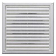 GRILLE, FIXED, WHITE, 150mm C/W INSECT MESH