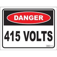 SIGN, DANGER 300 x 225mm POLY 415 VOLTS