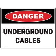 SIGN, DANGER 600 x 450mm POLY UNDERGROUND CABLES