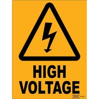 SIGN, 225 x 300mm POLY HIGH VOLTAGE