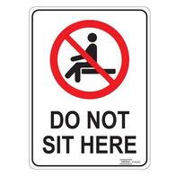 SIGN, 300 x 225mm METAL DO NOT SIT HERE