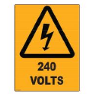 LABEL, DANGER, 150 x 100mm VYL 240 VOLTS [10]