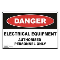 LABEL, DANGER, 200 x 134mm ELECTRICAL EQUIPMENT [10]