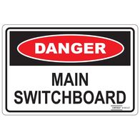 LABEL, 150 x 100mm VINYL DANGER, MAIN SWITCHBOARD [10]