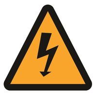 LABEL, 95 x 95mm VINYL WARNING SIGN ELECTRICAL [10]