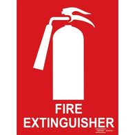 SIGN, FIRE 225 x 300mm POLY FIRE EXTINGUISHER