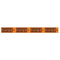 TAPE, 37.5 x 100mm PERFORATED ADHESIVE, WARNING SOLAR DC 50m
