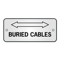 ID, RECTANGLE, SS, 'BURIED' 'CABLE' ARROW 150 x 65mm
