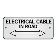 ID, RECTANGLE, SS,'ELECTRICAL' 'CAB IN RD' 150 x 65mm