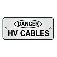 ID, RECTANGLE, SS, 'DANGER' 'HI-VOLT' 150 x 65mm