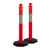 BOLLARD, HI VIS, 6kg BASE REFLECTIVE