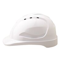 HARD HAT, 6 POINT, VENTED LOW PROFILE, WHITE
