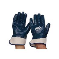 GLOVE, BLUE NITRILE FULL DIP WITH SAFETY CUFF, SIZE 10