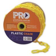 SAFETY CHAIN,UV STABLE PLASTIC 8mm LINK x 25M ROLL