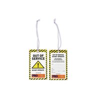 TAG,OUT OF SERVICE 125 x 75mm NON TEAR,ALL WEATHER [100]