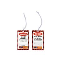 TAG,SAFETY DANGER 125 x 75mm NON TEAR,ALL WEATHER [100]