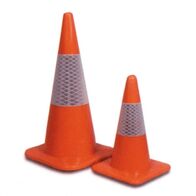 CONE, TRAFFIC, ORANGE 450mm WITH REFLECTIVE TAPE
