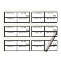TEST TAGS, RCD, BLACK 37mm x 16mm, [100] PK
