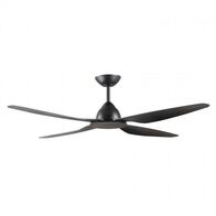 CEILING FAN, 58in DC 3/4 BLADE BLACK + RC & WALL CONTROLLER