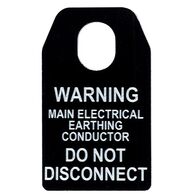 SAFETY TAG, MAIN ELECTRICAL EARTHING CONDUCTOR, [10] PACK