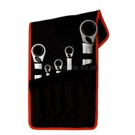 SPANNER SET 5 PIECE REVERSIBLE RATCHET 20 SIZES