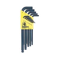 HEX KEY SET 13PCE BALL END L-KEY, IMPERIAL .050-3/8in