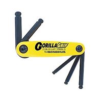 HEX KEY SET 5 PCE FOLD-UP BALLDRIVE,GORILLAGR,3/16-3/8in