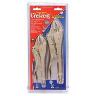 LOCKING PLIER SET, 2PC CURVED JAW 175mm(7in) & 250mm(10in)