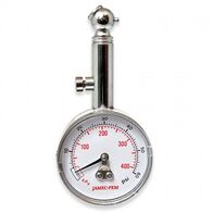 TYRE GAUGE, DIAL, 60PSI ANGLE CHUCK