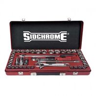 SOCKET SET, 1/2in DRIVE 42 PIECE METRIC/AF