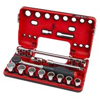 SOCKET SET, DETECTION 3/8in 18 PIECE W/ ROTATOR RATCHET