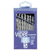 DRILL SET VIPER V2 21 PIECE 1/16 TO 3/8 x 1/64