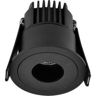 HANECO ARTURA Hotel Downlight 5W 275LM 2700K IP44 BLACK 24D 55MM (supplied with PIN Hole and White Reflector accessories)