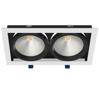 HANECO XBOX LED 30W RECTANGLE TWIN ADJ D/L 3CCT 3/4/5K WH 300X162MM C/O