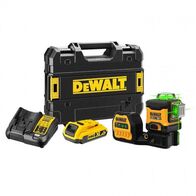 LASER LEVEL, 3 x 360 MULTILINE GREEN 18V, 2Ah BATT & CHARGER