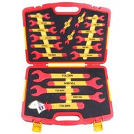 WRENCH SET, INSULATED 20 PIECE OPEN JAW, 1 x 250mm ADJUSTABLE