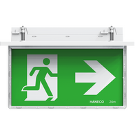 HANECO ESODO BLACK SLIM RECERESSED EXIT 24M VIEWING 1.5W LI BATTERY 376x80x232MM IP20 1.5HRS