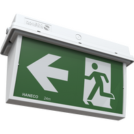 HANECO ESODO Box Surface Mount Exit IP65 IK10 24m Viewing 1.5W Li Battery 300x126x155mm 1.5hrs, Black