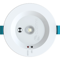 HANECO LUME LED D63 EMERGENCY D/L 5700K Ø110MM WH C/O with Surface Mount Kit