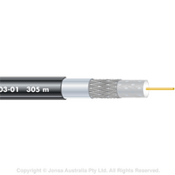 CABLE, COAXIAL RG6 TRI, BLACK, 305M