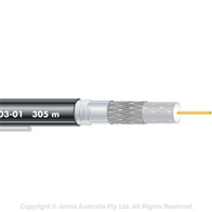 CABLE, COAXIAL RG6 TRI FLOODED WITH MESSENGER,305M