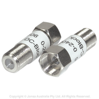 CONNECTOR DC BLOCKER IN-LINE F TO F(2PK)